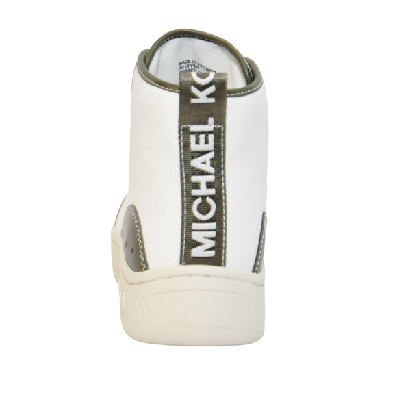 Michael Kors Shea Mid High Top Two-Tone Faux Leather Sneaker Olive/Green $225Nib - Picture 5 of 7